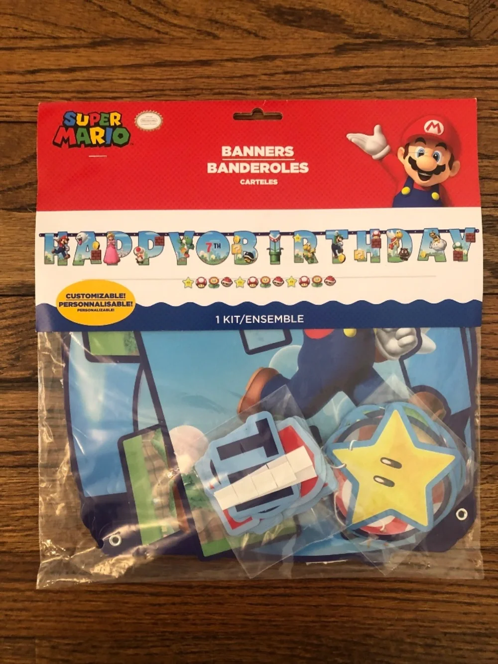 NWT Super Mario Birthday Party Items, 5 piece lot